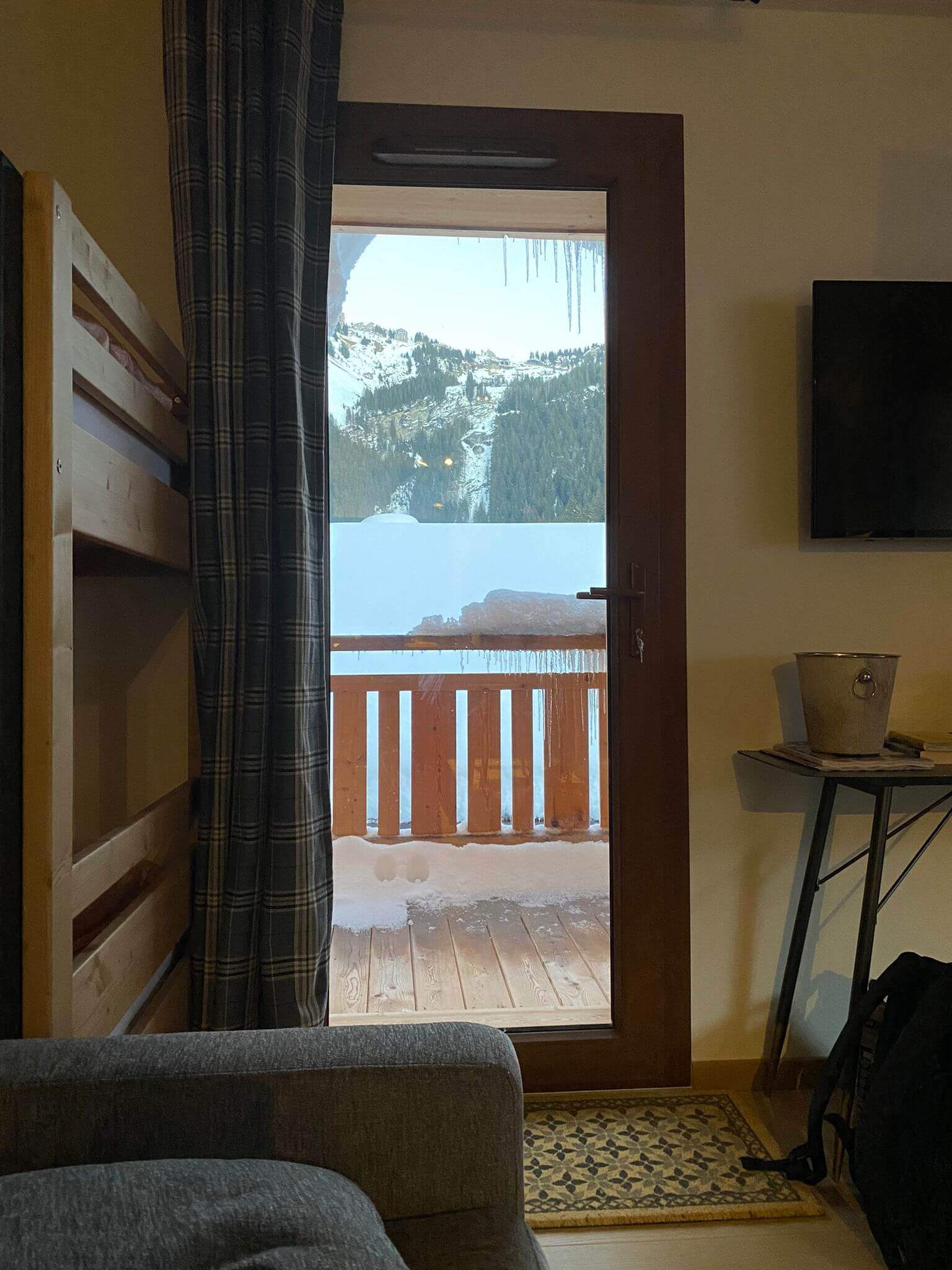 Snowy mountains in Avoriaz