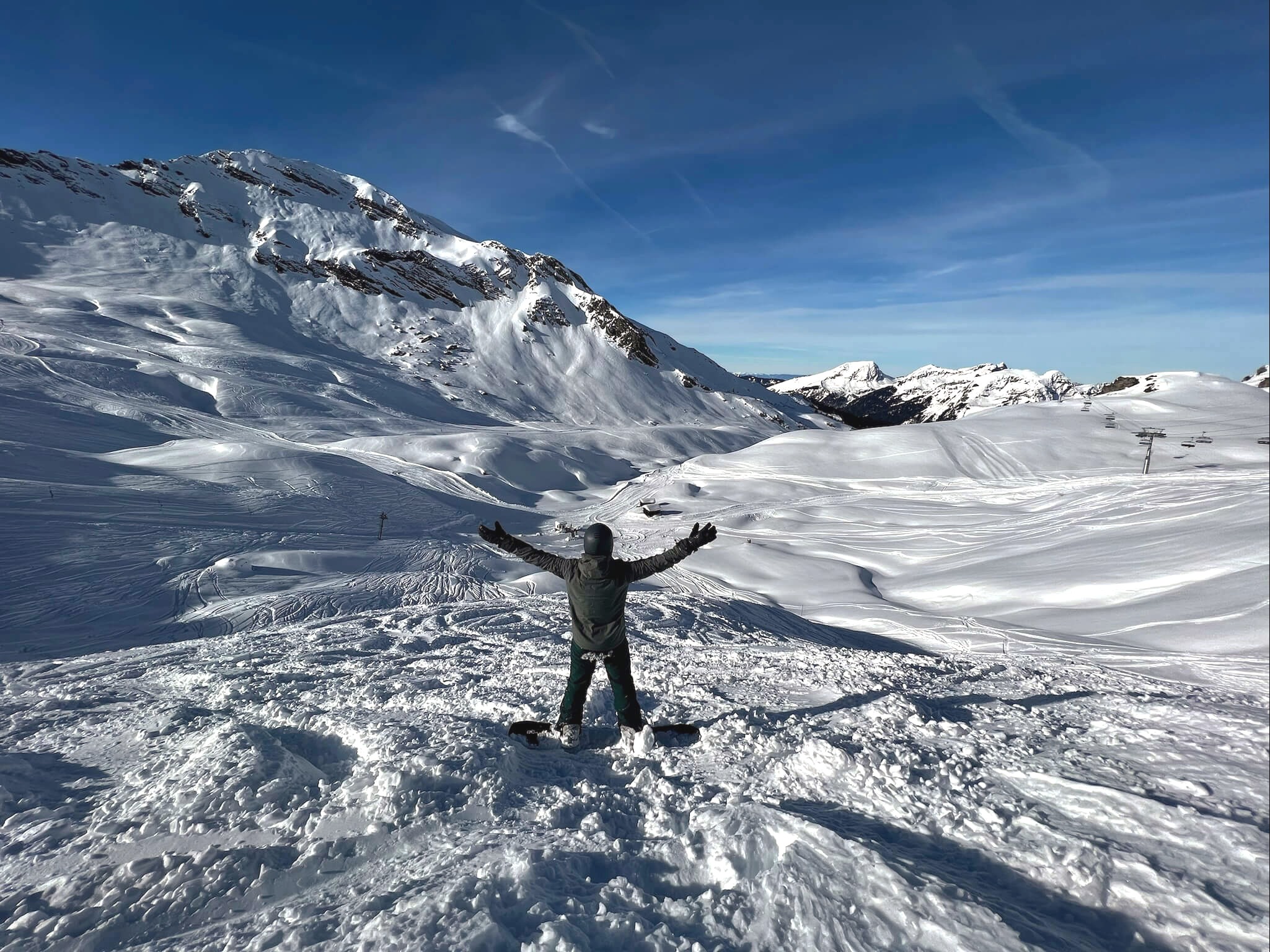 Skiing in the French Alps